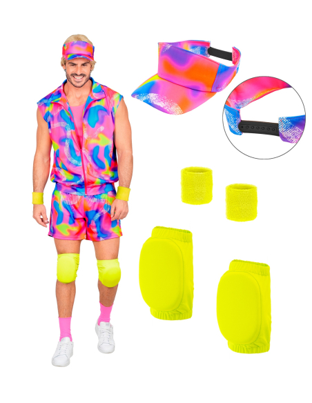 Déguisement roller fluo années 80 homme – S/M à XXL