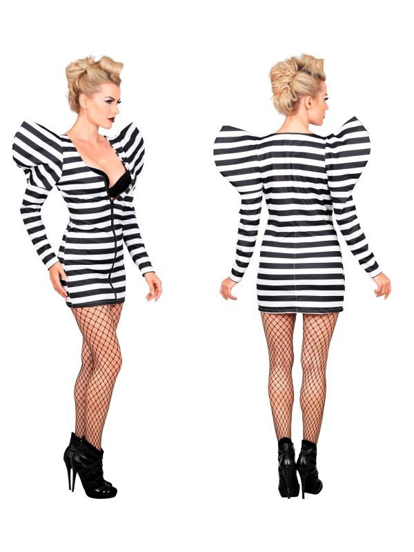 Déguisement pop star femme avec robe rayée – XS à XL