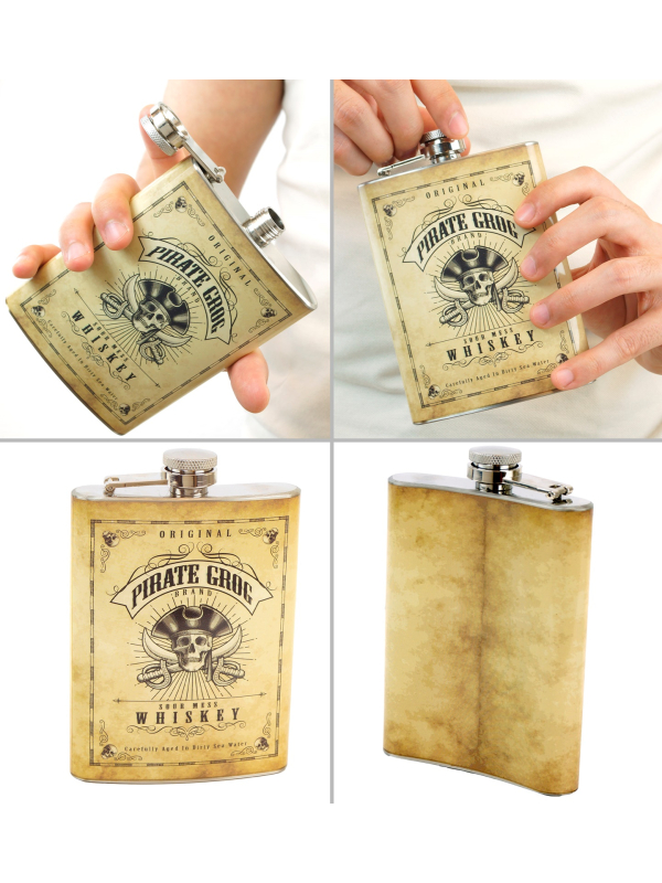 Flasque Pirate Vintage – Accessoire de Déguisement Pirate