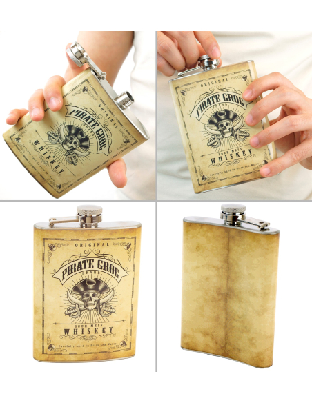 Flasque Pirate Vintage – Accessoire de Déguisement Pirate