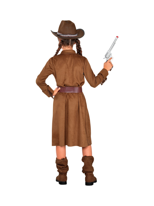 Déguisement cowgirl enfant marron – Robe et ceinture