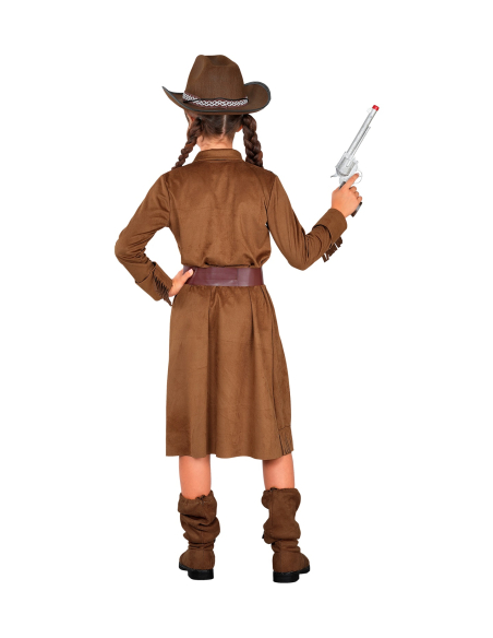 Déguisement cowgirl enfant marron – Robe et ceinture