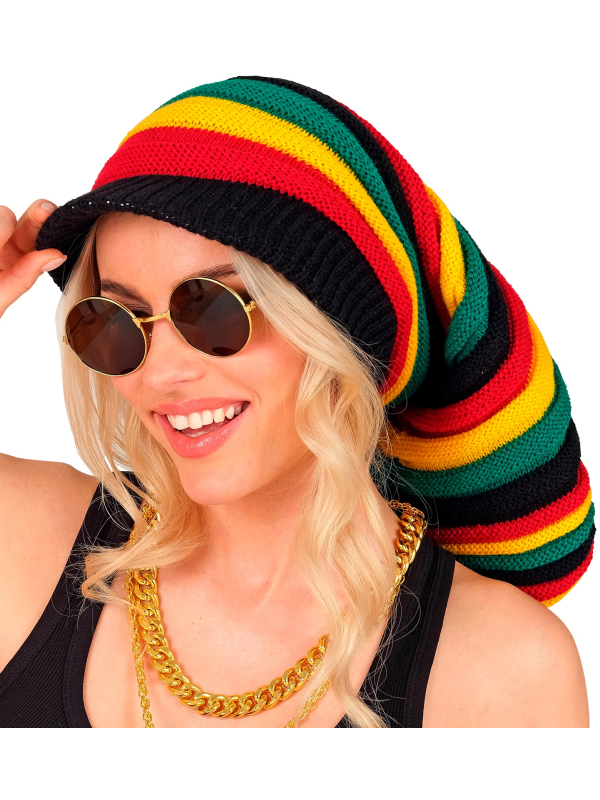 Bonnet rasta Tam adulte multicolore – Rouge, jaune, vert et noir