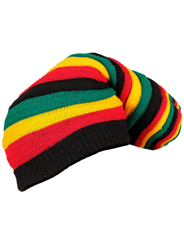 Bonnet rasta Tam adulte multicolore – Rouge, jaune, vert et noir