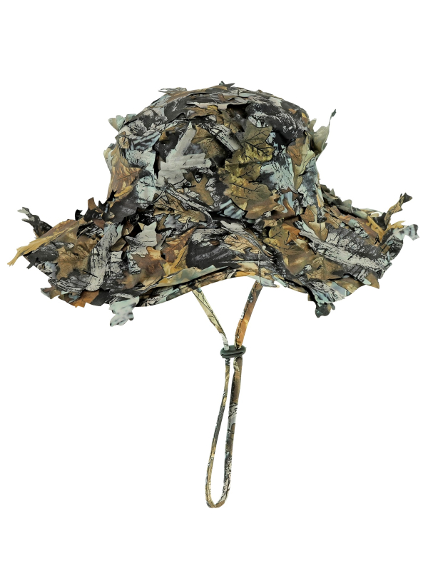 Chapeau camouflage à feuilles 3D adulte –...