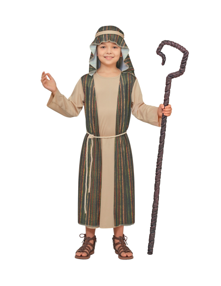 Déguisement berger enfant pour crèche de Noël – 2 coloris