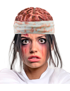 Bonnet cerveau ensanglanté adulte – Accessoire zombie Halloween 2