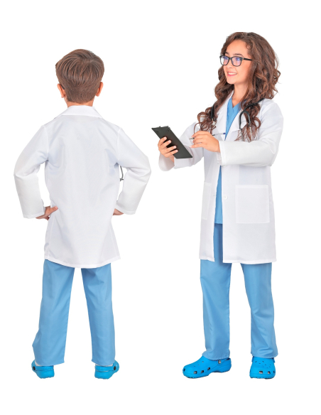 Déguisement docteur enfant avec blouse, haut et pantalon