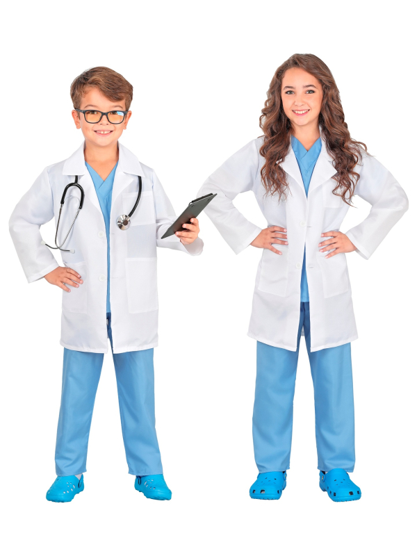 Déguisement docteur enfant avec blouse, haut et pantalon
