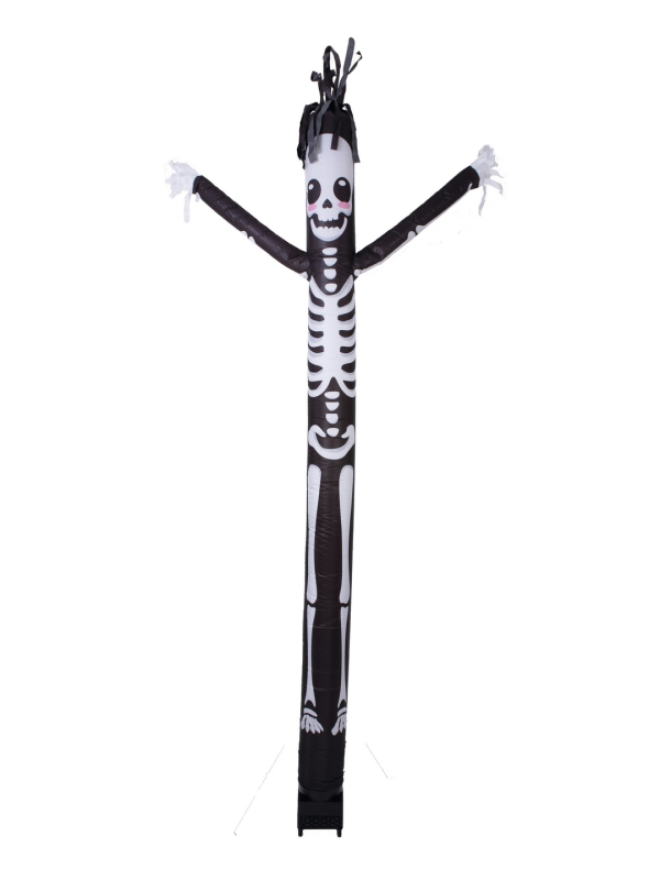 Tube gonflable squelette lumineux 240 cm – Décoration Halloween animée