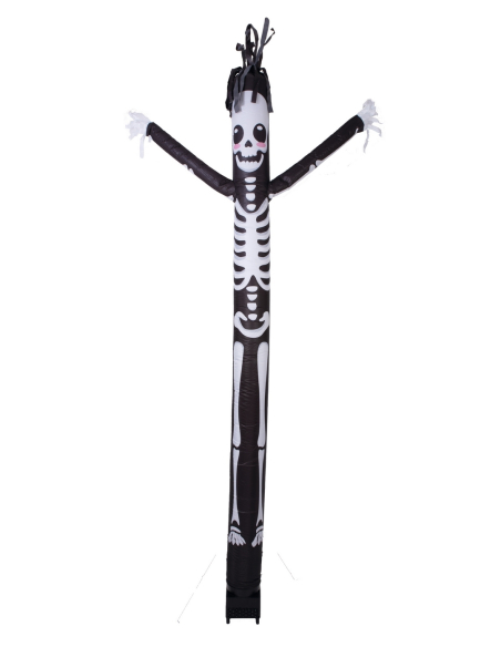 Tube gonflable squelette lumineux 240 cm – Décoration Halloween animée