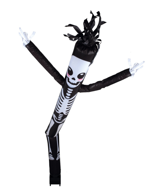 Tube gonflable squelette lumineux 240 cm – Décoration Halloween animée