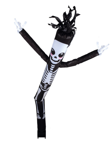 Tube gonflable squelette lumineux 240 cm – Décoration Halloween animée