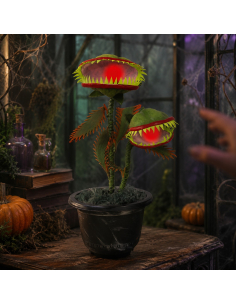 Plante carnivore animée Halloween 36 cm – Son et lumière