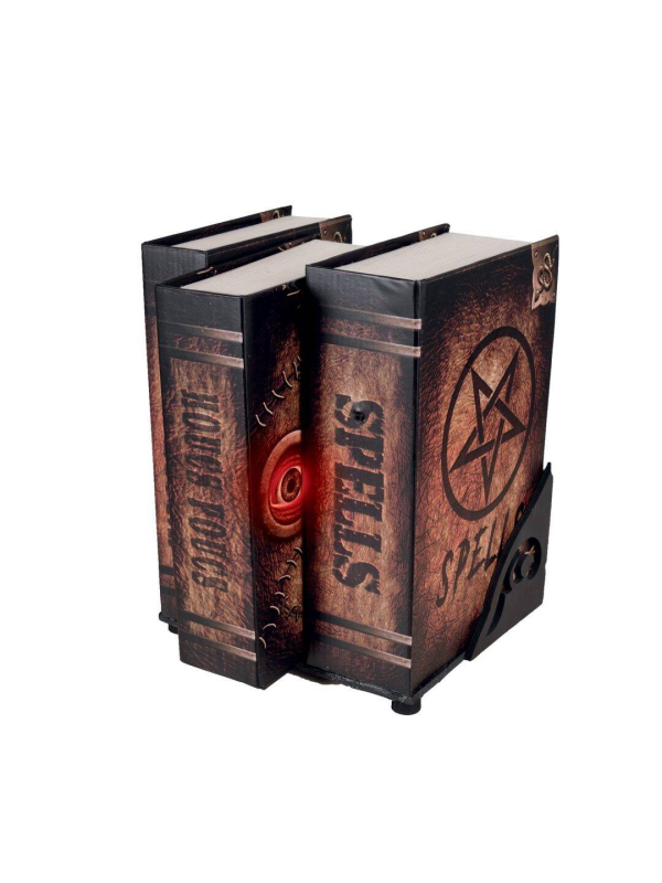 Grimoire Halloween animé 26 cm – Livre de sorcière sonore et lumineux