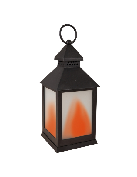 Lanterne Halloween lumineuse effet flamme 24 cm
