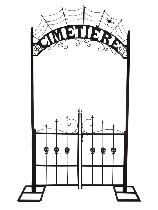 Arche de cimetière Halloween en métal 270 cm – Portail géant