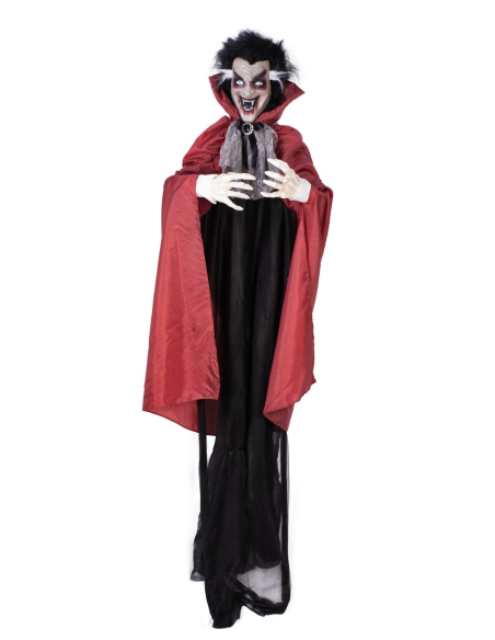 Automate vampire Halloween à suspendre 180 cm – Son et yeux rouges