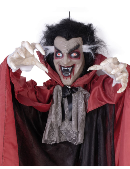 Automate vampire Halloween à suspendre 180 cm – Son et yeux rouges