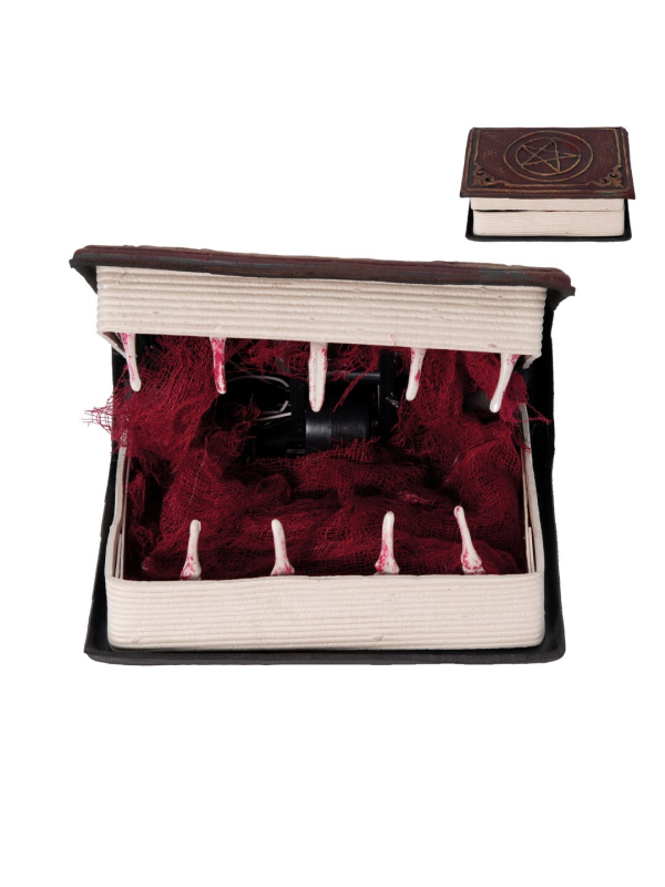 Livre vorace Halloween animé 14 cm – Grimoire sonore et lumineux