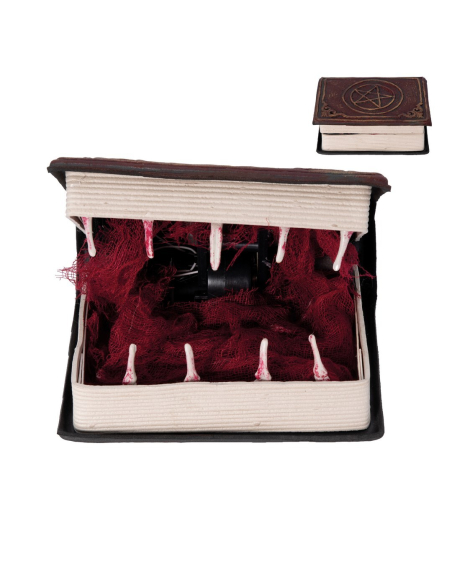 Livre vorace Halloween animé 14 cm – Grimoire sonore et lumineux