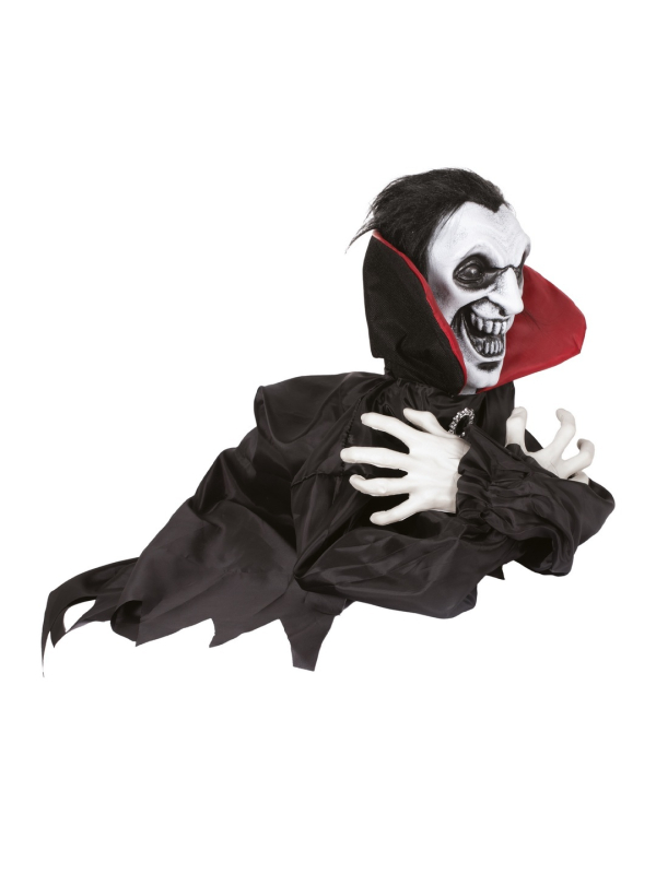 Automate vampire bondissant Halloween 40 cm – Son et yeux rouges