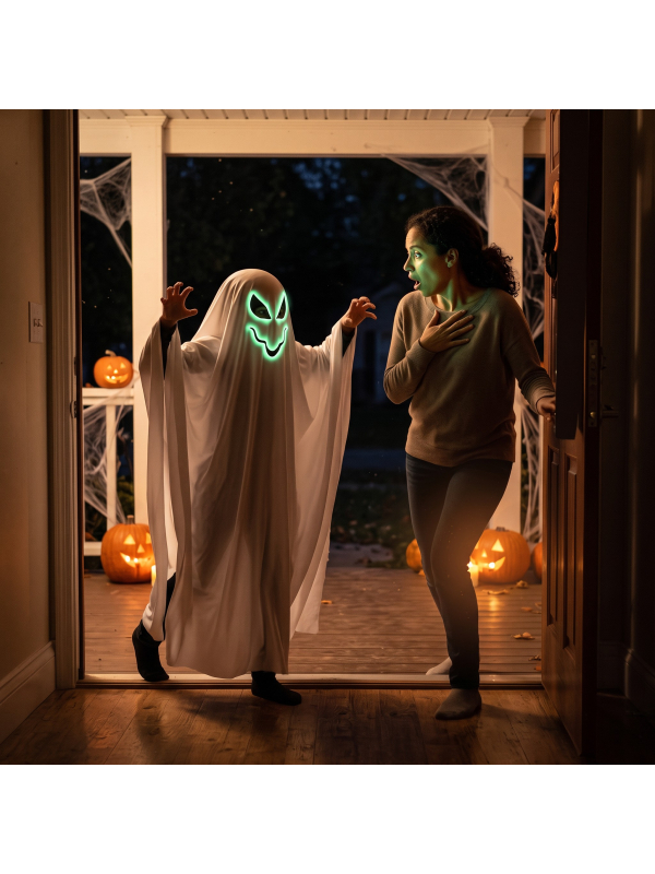 Déguisement fantôme phosphorescent enfant – Tunique intégrale