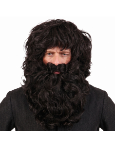 Ensemble perruque, barbe et moustache de Père Fouettard... 2