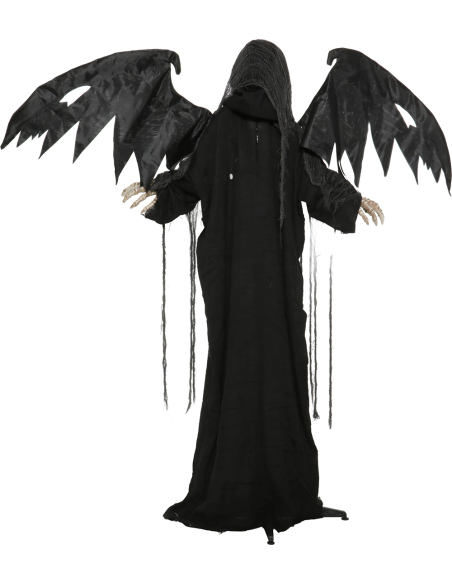 Faucheuse squelette ailée Halloween 170 cm avec son et lumière