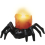 Mini bougie LED araignée Halloween noire et orange – 9 x 6 cm