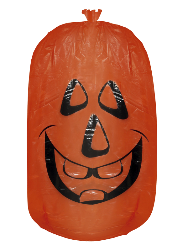 Lot de 3 sacs citrouille Halloween à remplir de feuilles – 60 et 90 cm