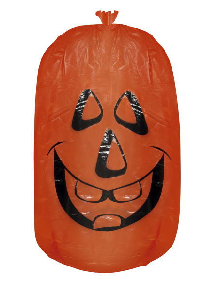 Lot de 3 sacs citrouille Halloween à remplir de feuilles – 60 et 90 cm