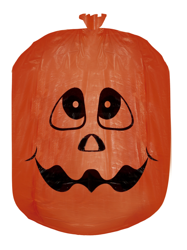 Lot de 3 sacs citrouille Halloween à remplir de feuilles – 60 et 90 cm