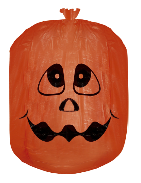Lot de 3 sacs citrouille Halloween à remplir de feuilles – 60 et 90 cm
