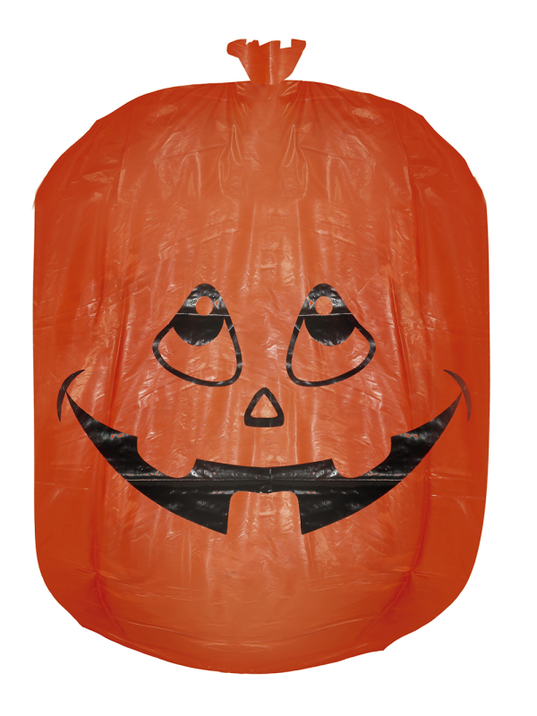 Lot de 3 sacs citrouille Halloween à remplir de feuilles – 60 et 90 cm