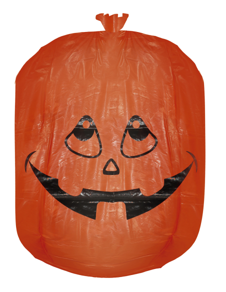 Lot de 3 sacs citrouille Halloween à remplir de feuilles – 60 et 90 cm