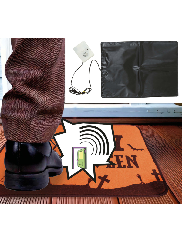 Tapis sonore Halloween à placer sous un paillasson – 34 x 25 cm