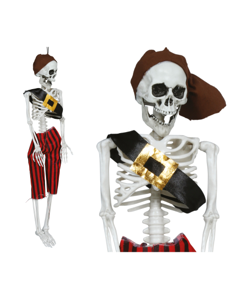 Squelette pirate à suspendre Halloween – 40 cm