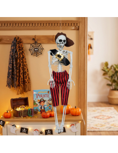 Squelette pirate à suspendre Halloween – 40 cm