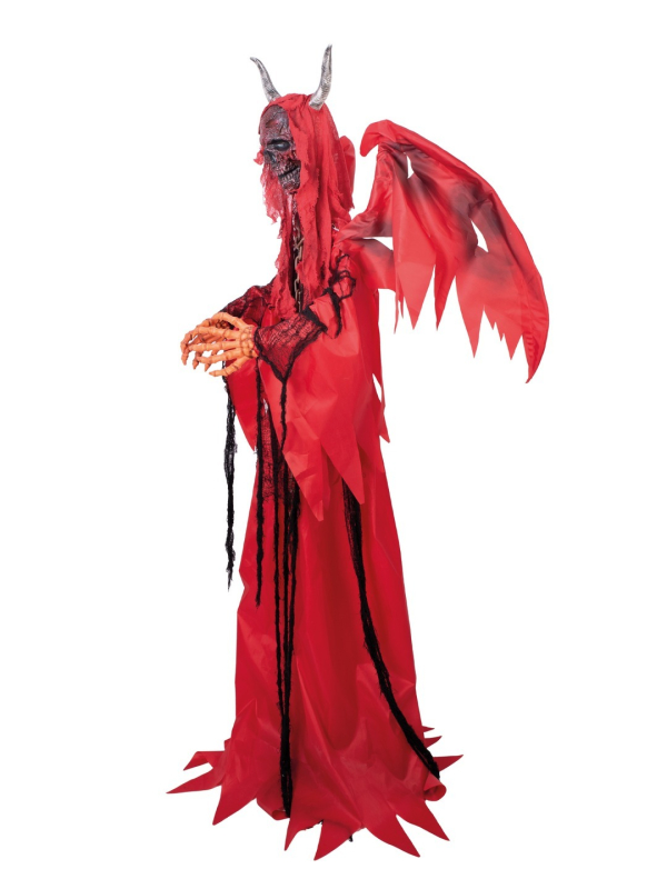 Automate diable ailé Halloween 180 cm – Animé, sonore et lumineux