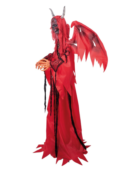 Automate diable ailé Halloween 180 cm – Animé, sonore et lumineux