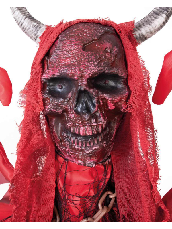 Automate diable ailé Halloween 180 cm – Animé, sonore et lumineux