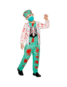 Déguisement docteur zombie garçon avec cage thoracique 2