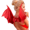 Ailes de diable rouges Halloween – modelables 84 x 36 cm