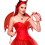 Fouet queue de diable rouge 180 cm – accessoire diablesse Halloween