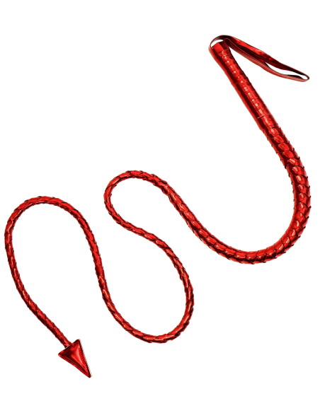 Fouet queue de diable rouge 180 cm – accessoire diablesse Halloween