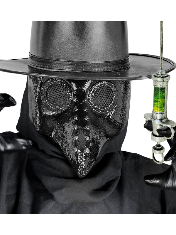 Masque docteur de la peste noir en plastique dur – Halloween