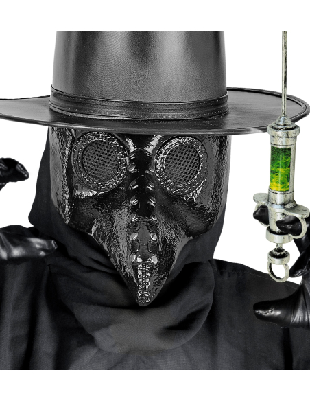 Masque docteur de la peste noir en plastique dur – Halloween