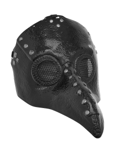 Masque docteur de la peste noir en plastique dur – Halloween 2