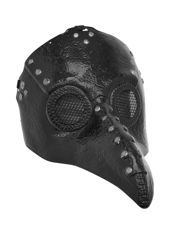 Masque docteur de la peste noir en plastique dur – Halloween